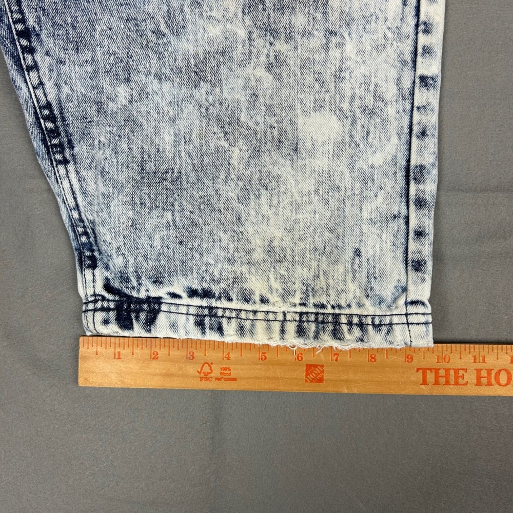 Vintage Y2k Southpole Denim Shorts Acid Wash Distressed Mens 34 Blue - Picture 7 of 14